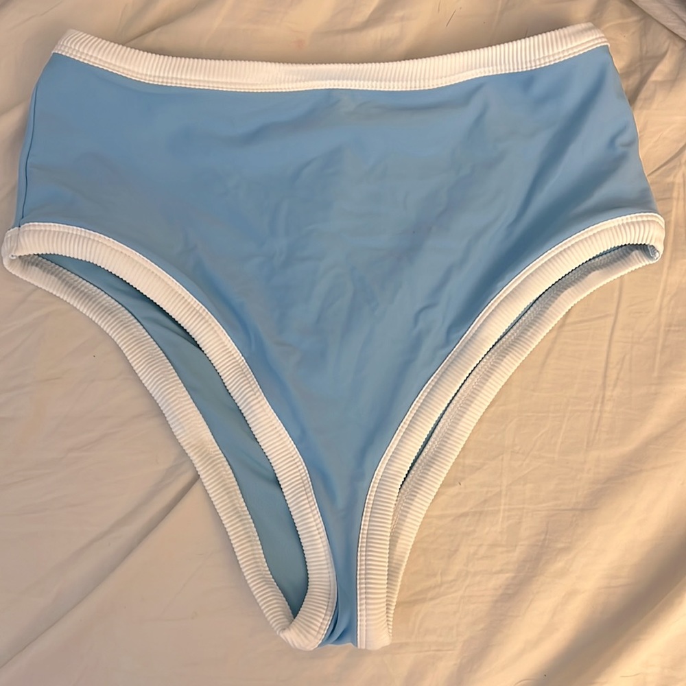 Baby blue super high waisted aerie bikini bottoms